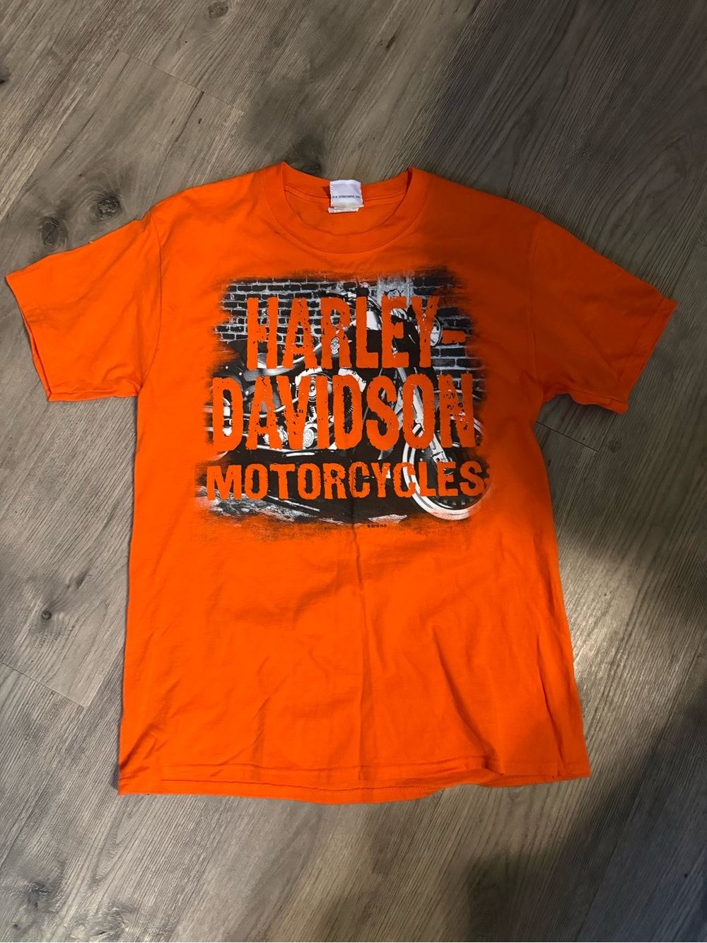 Harley-Davidson Orange & Black Motorcycles Graphic Tee